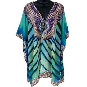 White Mark Plus Size Kaftan
